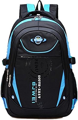 Waterproof School Backpack Durable Travel Hiking Bag Student Book Bag for Boys and Girls (blue)
