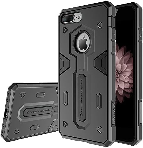 iPhone 8 Plus Case, Nillkin [Defender II] - Black [Drop Protection][Anti-Scratch][Armor Hybrid][Shockproof][Heavy Duty][Slim Fit][Dust Plug] For Apple iPhone 8 Plus