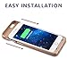 iPhone 6s Plus Charger Case 4000mah External Battery Case Portable Charging Case for iPhone 6/6s Plus 5.5 Inch by ISAKO with Built-in Media Holder Retail Gift Package (Gold)