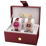 Burgi Women's BUR152RG Rose Gold Quartz Watch Set Including BUR151BUR And BUR126RG