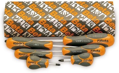 Beta 1299PZ/S6 Set of 6 Screwdrivers for Cross Head Pozidriv Supadriv Screws