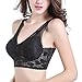 Sleep Koala Women's Plus Size Bralette Sexy Lace Bras Wire Free Bra Removeable Pads Tops Black XXXL