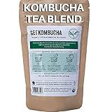 Organic Kombucha Tea Blend - (180 Servings) Buy 2 Get 1 Free - Save 54% GetKombucha - Premium Green and Black Loose Leaf Tea For Kombucha Tea At Home-100% Guaranteed To Make The Best Kombucha!