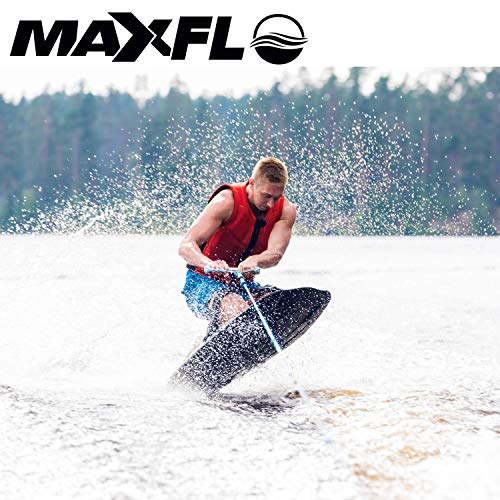 Water Sport Knee Board with Integrated Hook for Kids & Adults | Kneeboard with Strap for Boating | Waterboarding, Kneeling Boogie Boarding Knee Surfing Wave Board for Lake and Beach Sports Ski - 50" L - Thumbnail 2