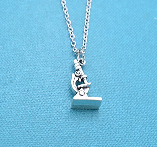 Microscope Necklace, Microscope jewelry, Science jewelry, Science Necklace. Science Teacher.