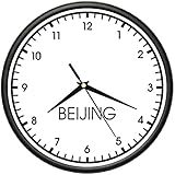 BEIJING TIME Wall Clock world time zone clock office business