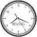 BEIJING TIME Wall Clock world time zone clock office business