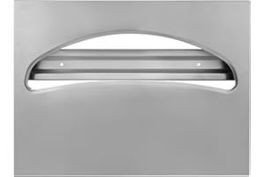 Stardrix Stainless Steel Toilet Seat Cover Dispenser, Wall Mount Single or 1/2 Fold Large Capacity Toilet Seat Covers Holder for Commercial and Residential, Brushed