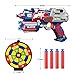 Techcity Big League Blaster Gun Captain America Foam Darts Toy Gun with 10 Refill Foam Bullet Darts and Dart Board Handgun Toy for Kids