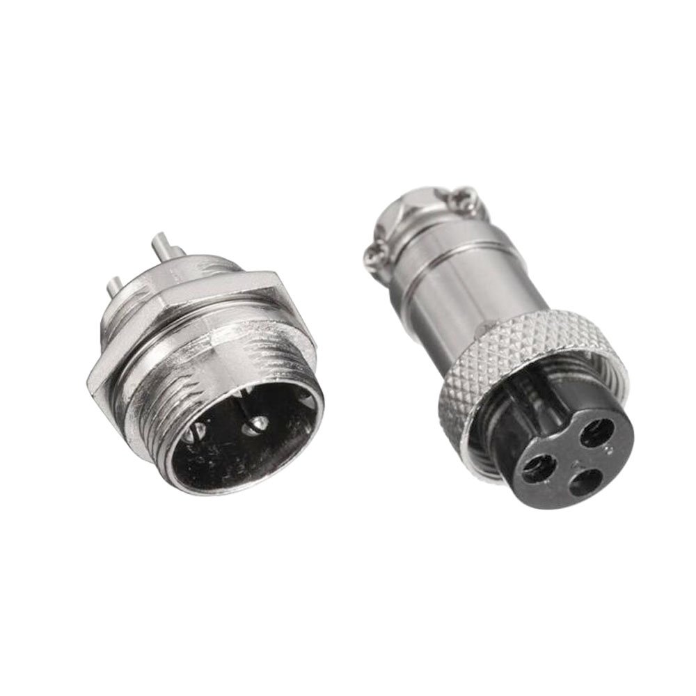5 sets/kits 3 PIN 16mm GX16-3 Screw Aviation Connector Plug The aviation plug Cable connector Regular plug and socket — image 1