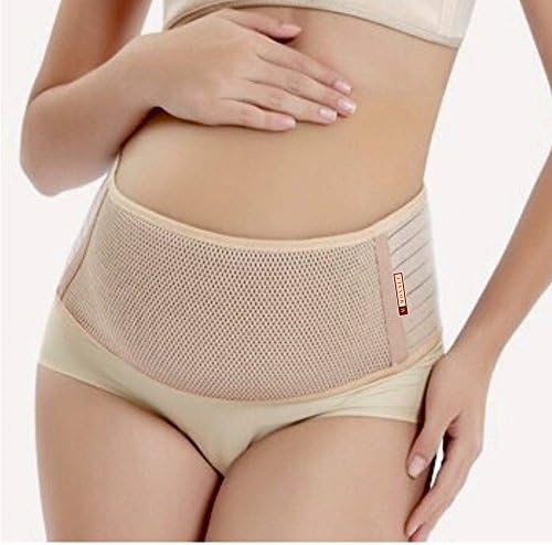 #1 Original Maternity Belt Low Back Pelvic Support By MONALE - Breathable Belly Band, Fully Adjustable Pelvic Support Belt for Pregnancy and Postpartum - One Size, Beige
