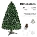 Goplus 3ft Fiber Optic Artificial Christmas Tree, Pre-Lit Christmas Tree with 85 Branch Tips, Colorful Lighting, Lighted Xmas Full Tree for Office Home Holiday Decor