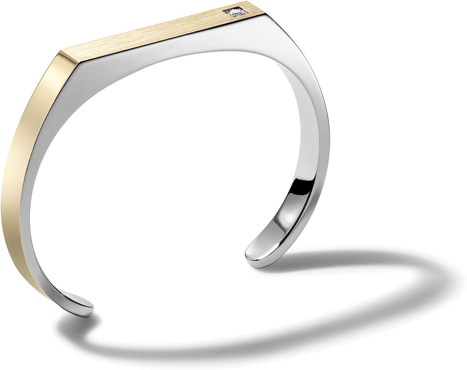 Bulova Mens Classic Medium Two-Tone Stainless Steel Cuff Bracelet with Diamond Accent (Model J96B004M), J98B004M, J98B004M, J98B004M, J98B004M: Jewelry