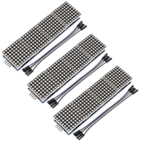 MELIFE 3pcs MAX7219 Dot Matrix Module 32x8 4 in 1 LED Display Modules ...