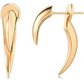 MEVECCO Tiny Stud Earrings for Women 18K Gold Plated Stud Earrings Dainty Spike CZ Mini Cute Flower Claw Earrings Simple Delicate Minimalist Stud Earrings Gift for Her