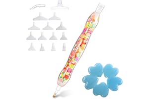PRAISE V DO Diamond Painting Pen, Diamond Art Pen, Diamond Painting Drill Pen Stylus, Resin Diamond Painting Art Gem Rhinestone Picker Tool Pen Kit Accessories Nail Art Embroidery with Glue Clays Tips Fruit