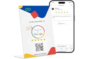 UPGRAVING Google Review Stand with QR Code for Instant Customer Feedback | Reusable Smart Stand |Tap to Review Google Stand |Boost Reviews Easily | Enhance Google Ratings