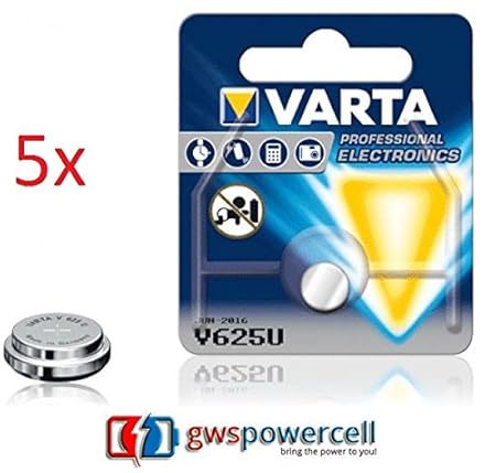 GWS-POWERCELL® VARTA PROFESSIONAL ELECTRONICS V625U jeweils im Einzelblister verpackt / NEU & OVP (V625U, 5 Stück)