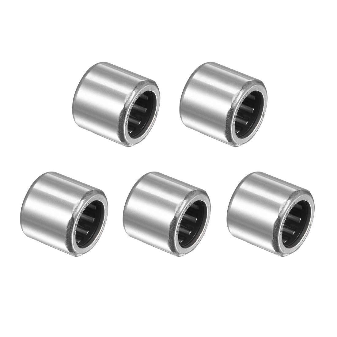 sourcing map Drawn Cup Needle Roller Bearings 12mm Bore 18mm OD 16mm Width 5pcs