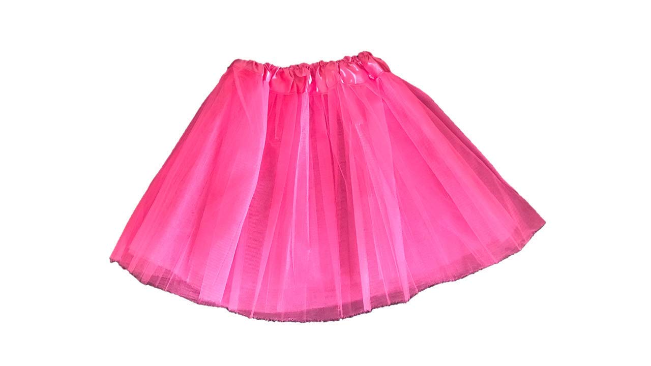Matissa Girls Tutu Skirt Dress Up Fancy Dress Party Hen Party (Hot Pink, L (Adult Size))