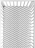 Fitted Crib Sheet for Yellow and Gray Chevron Zig Zag Baby/Toddler Bedding by Sweet Jojo Designs - Chevron Zig Zag Print
