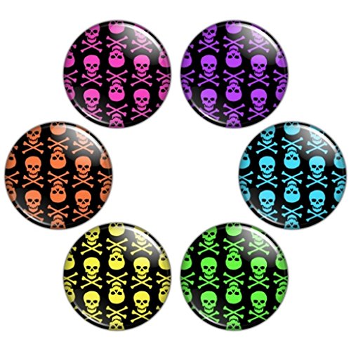 Button Bistro Men's Skull & Crossbones 1.25 inch Pinback Button Set #1 Badges