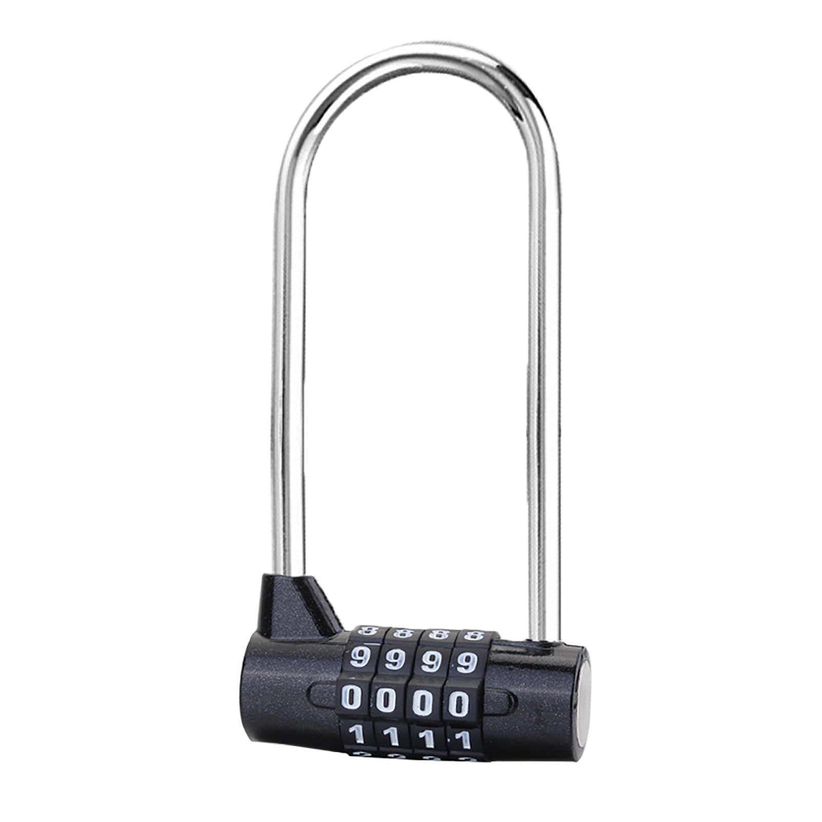 Combination Lock, 5 Digit Combination Padlock, 7mm Width Flexible Cable Lock, Long Shackle Padlocks, Updated Safety Resettable Lock for Gym Locker, Toolbox, Closet, Luggage, Cabinet, Outdoor (Black)