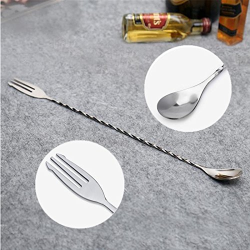 Cocktail-Stößel aus Edelstahl, Rührlöffel, Messbecher, Bar-Werkzeug-Set für Bar, Party, Wein, Cocktail, Getränke-Shaker – Bild 7