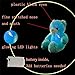 BSTAOFY WEWILL Creative Light Up LED Inductive Teddy Bear Stuffed Animals Plush Toy Colorful Glowing Teddy Bear Nice Gift for Birthday Christmas Valentine, 20- Inch(Blue)