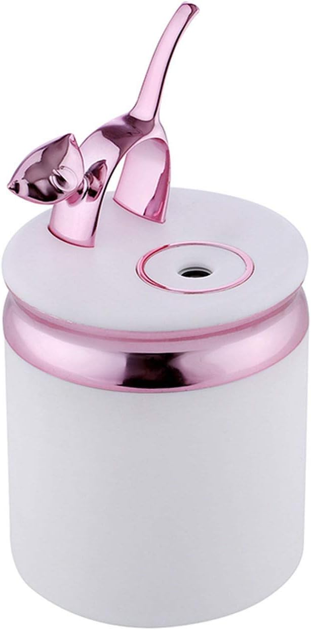 Visible Wind Creative Gifts New Cute Cat Humidifier Led Colorful Night Light Mist Maker for Home USB 180ML Diffuser Automatic Power-Off,Pink