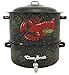 Granite Ware Enamel-on-Steel 2-Tier Decorated Clam-and-Lobster Steamer with Faucet, 19-Quart