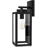 BesLowe Outdoor Wall Mount Light Fixture, Exterior Wall Lantern Waterproof, Black Outside Porch Sconce Lighting with Matte Bl