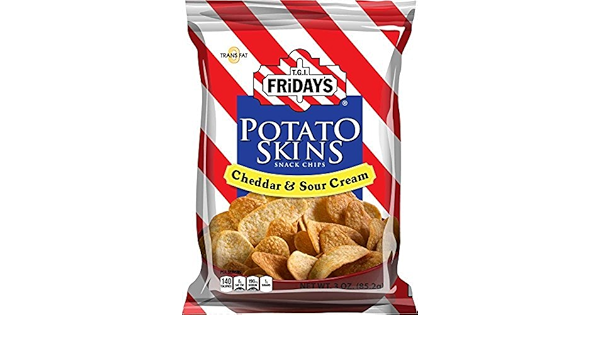 Amazon Com Tgi Fridays Cheddar And Sour Cream Potato Skins 3 Oz Bag 6 Per Case By T G I Fridays