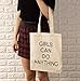 5 Pack Feminist Gifts Canvas Tote Bags with Women Empowering Quotes, 14x12 Inch