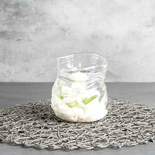 22 oz Unzipped Glass Zipper Bag, 1 Large Unzipped Glass Bag Realistic Crinkled Edges, Serve