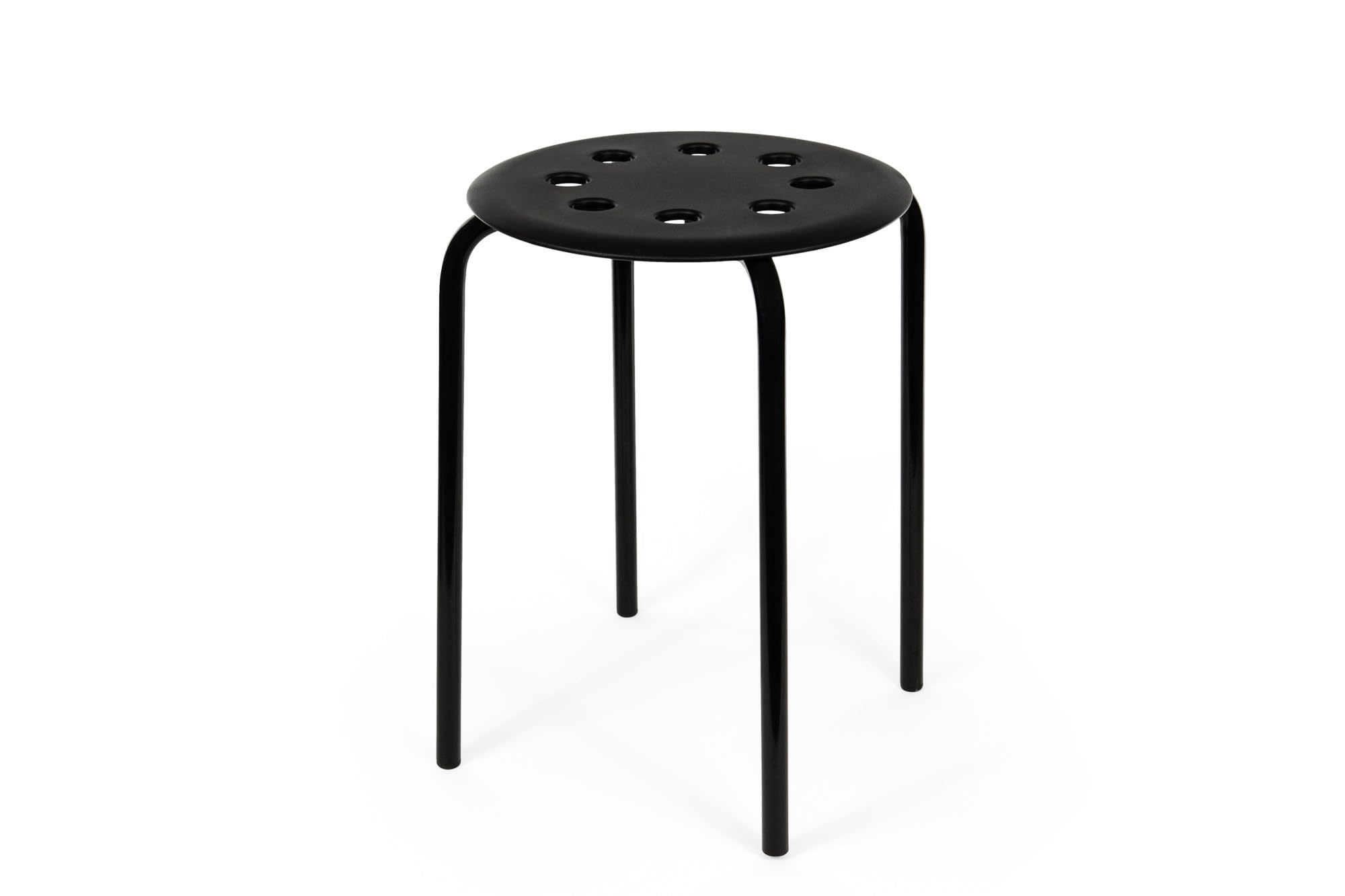 IKEA MARIUS 101.356.59 Stacking Stool 45cm Seat Height Steel (Black)