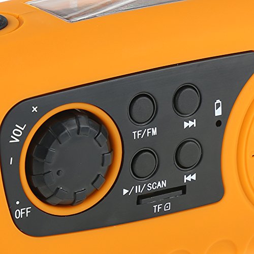 IntiPal-2000mAh-Emergency-Solar-Hand-Crank-FM-Radio-MP3-Player-Flashlight-Smart-Cell-Phone-Charger-w-USB-Cable-Yellow