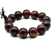 Zen Dear Unisex Natural Rosewood Prayer Beads Buddha Buddhist Prayer Meditation Mala Necklace Bracelet
