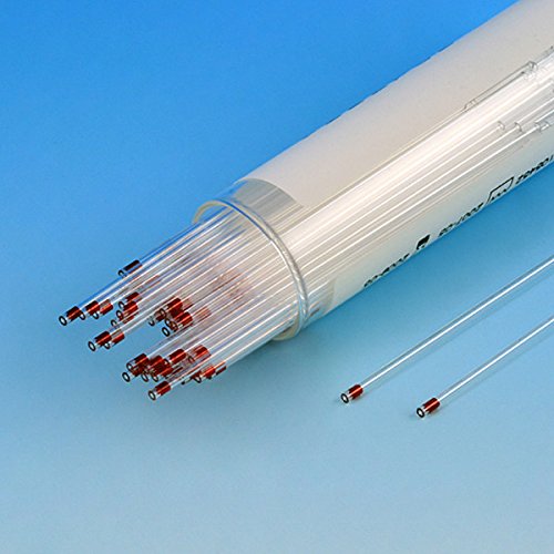 Globe Scientific 51613 Capillary Tube, Glass, Red Tip, SodHep