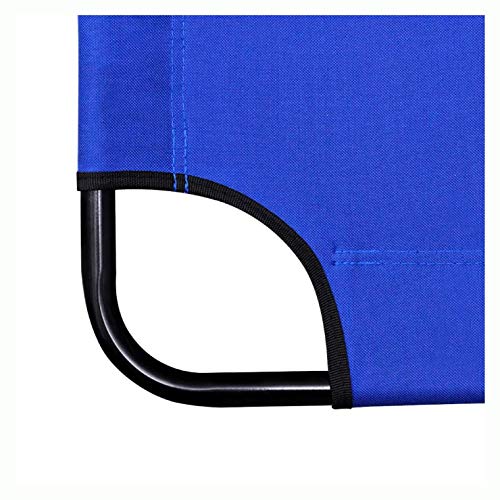 Sunlounger, Folding Sun Lounger 2 pcs with Footrests Steel Blue - Thumbnail 4