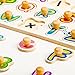 ROBOTIME Wooden Alphabet Peg Puzzle Board Easy-Hold Jigsaw Puzzle Toy ABC Best Birthday Gifts for Toddler Boy & Girl