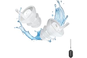 EARHOPE Waterproof Swimming Ear Plugs, Reusable Water Protection Earplugs for Swimming, Surfing, Snorkeling | 3-Flange Design