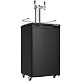 EdgeStar KC2000TWIN Full Size Dual Tap Kegerator & Draft Beer Dispenser - Black