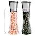 SZUAH Salt and Pepper Grinders Set, 6 OZ Stainless Steel Salt and Pepper Mills with Cleaning Brush, Ceramic Rotor with Strong Adjustable Coarseness[Set of 2]...