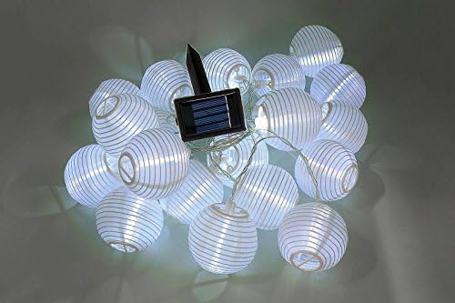 YSM Led Chinese Lantern String Light 15.74ft 4.8M 20 LED 2 Modes Waterproof Solar Christmas Lights String Lights for Outdoor, Gardens, Party,Home,Wedding, Holidays(Warm White) by Smarsom