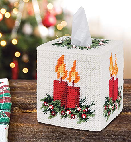 Mary MaximPlastic Canvas Tissue Box Kit 5"-Warm Glow (7 Count)