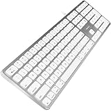Macally Mac Keyboard Full-Size & Number Keypad (Metal Frame) 2 USB Ports Hub & Wired USB Cable | Apple Computer Keyboards for Mac, Pro, MacBook, Pro, Air Laptops (Silver Aluminum) MLUXKEYA