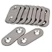 RDEXP 10pcs Stainless Steel Flat Corner Brace Brackets Mending Plates Repair Fixing Joining