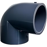 ERA 6" PVC 90 Degree Elbow Schedule 80 | Slip Socket Pipe Fitting, Gray