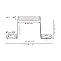 uxcell U Shaped Connector Bracket 32 x 37mm 304